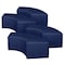 Regency Aurora Curved Vinyl Ottoman (Set of 4)- Naval Blue N6265NB4PK - alternate 1